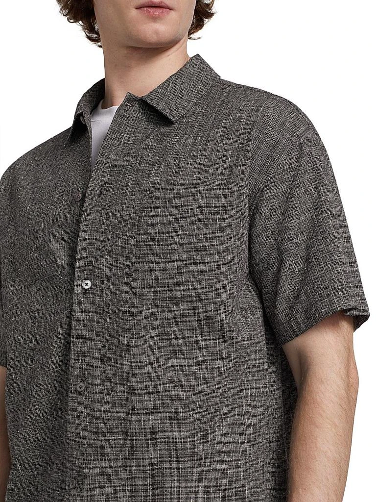 FRAME Cotton & Linen Button-Front Shirt 6