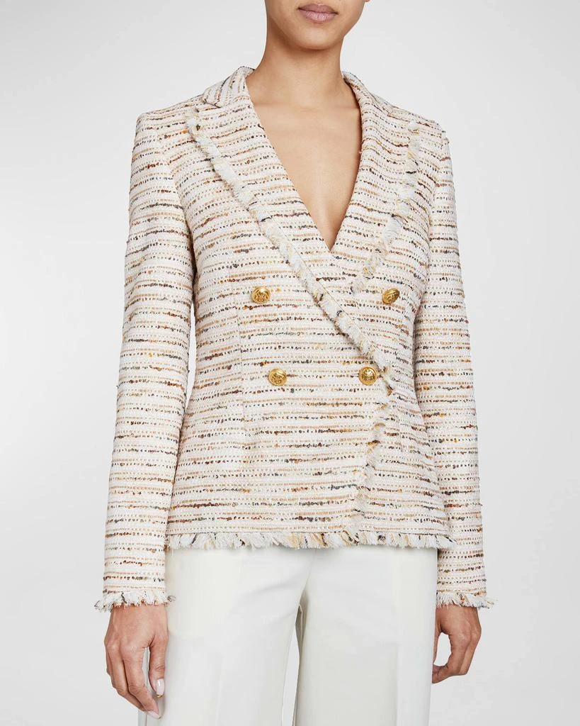 Santorelli Alaia Double-Breasted Tweed Jacket 3