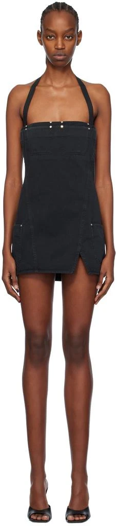 Dion Lee Black Apron Minidress