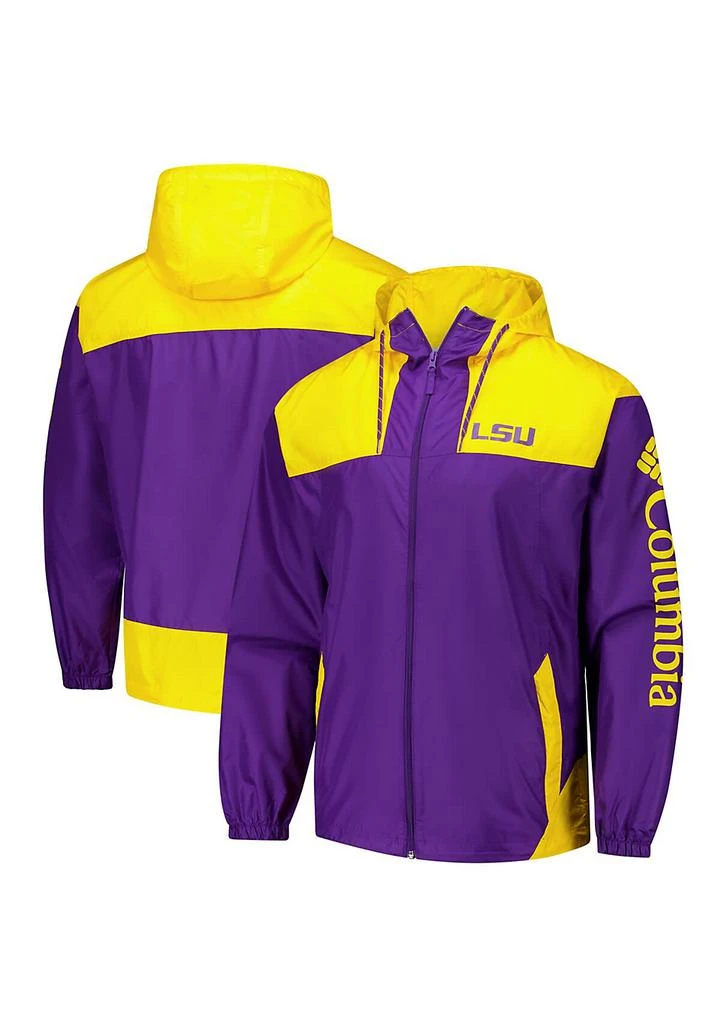 Columbia NCAA LSU Tigers Flash Challenger II Omni-Shade Full-Zip Windbreaker Jacket