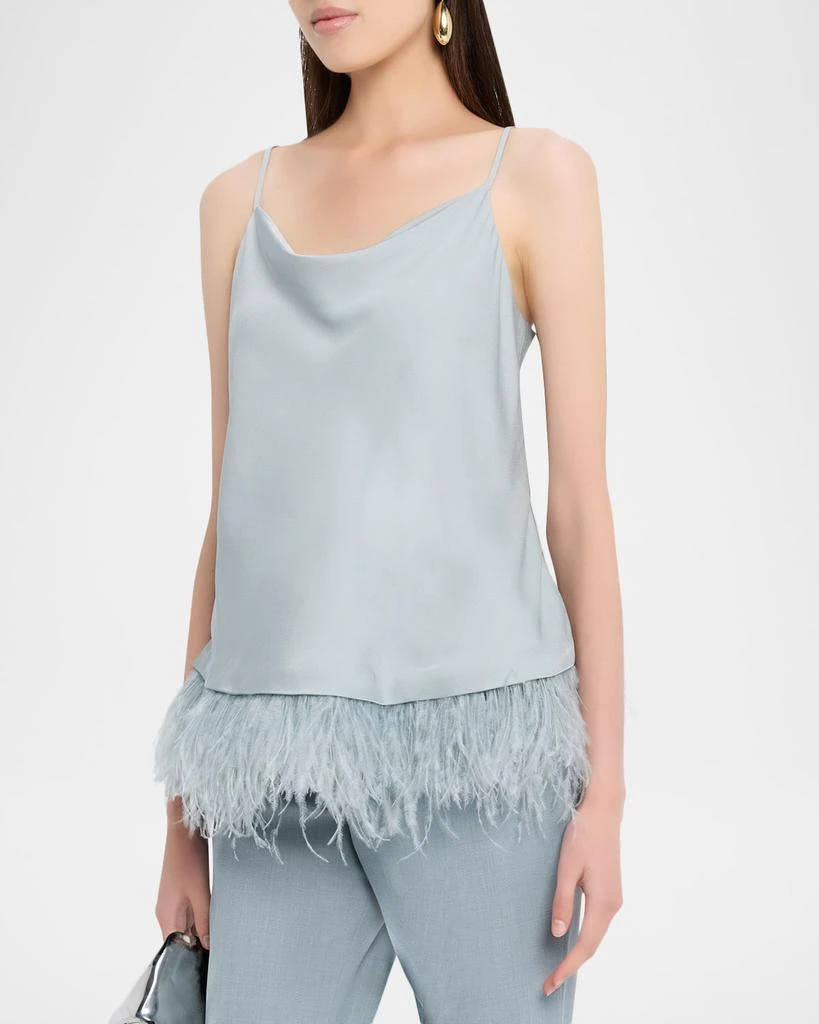 A.L.C. Eliza Feather Trimmed Camisole Top 4