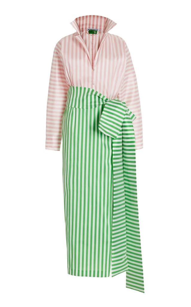 Bernadette Bernadette - Claire Striped Linen-Crepe Maxi Dress - Multi - FR 36 - Moda Operandi 1