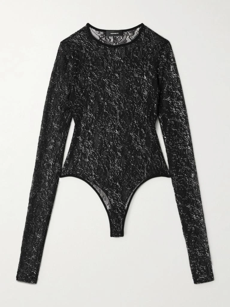 WARDROBE.NYC Metallic Lace Bodysuit