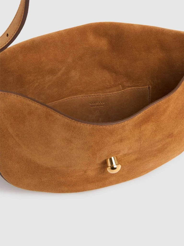 SAVETTE The Tondo Suede Leather Hobo Bag 5