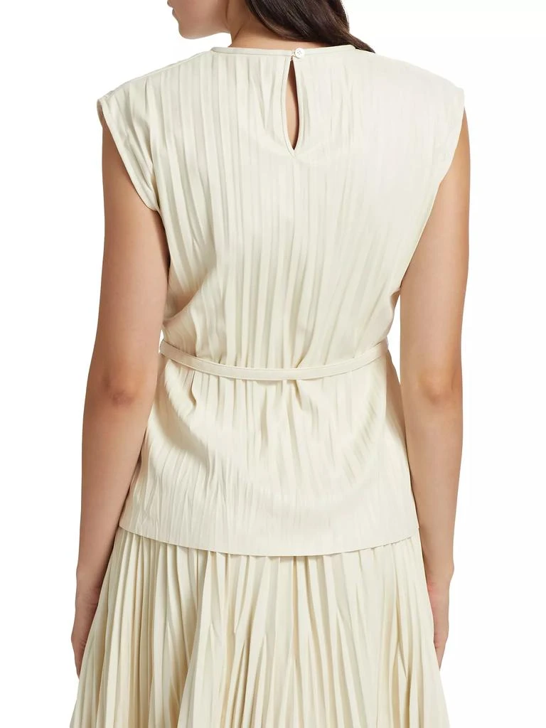 Proenza Schouler Lyra Pleated Faux-Leather Top 5