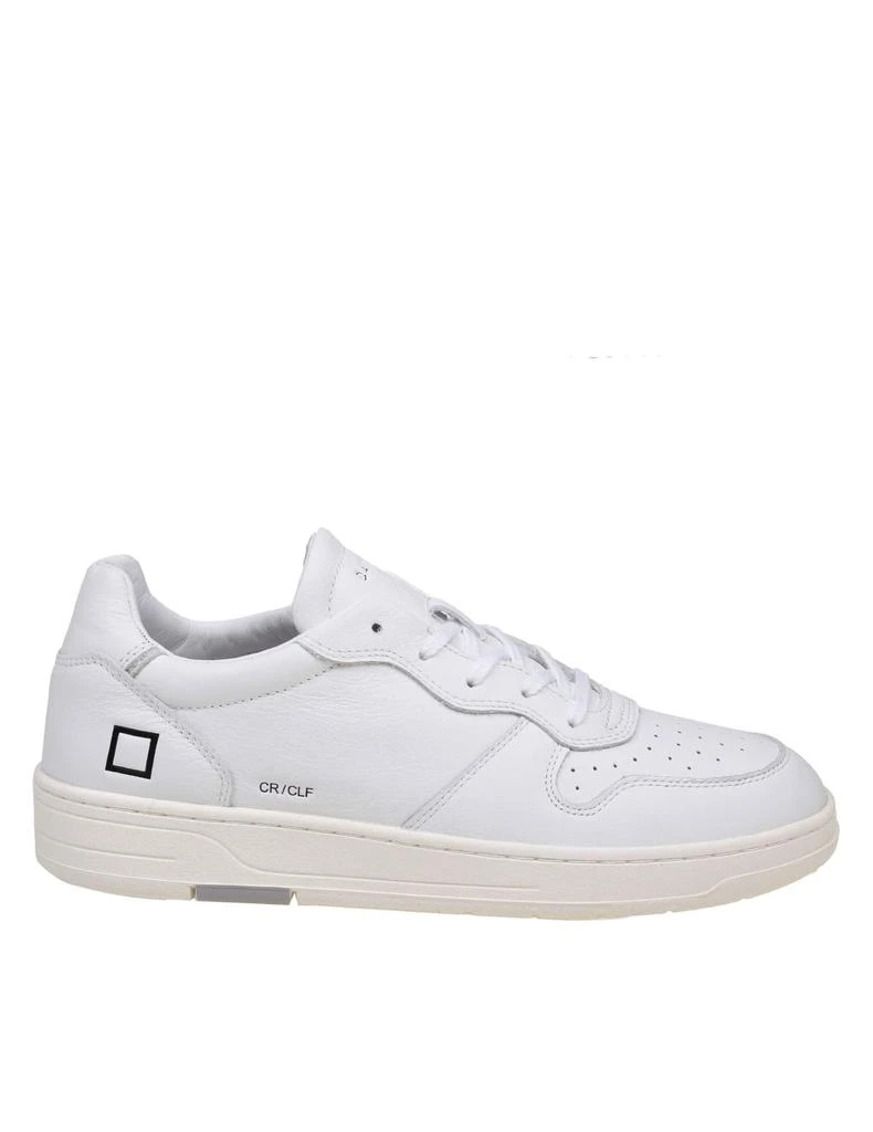 D.A.T.E. Court Sneakers In White Leather 1