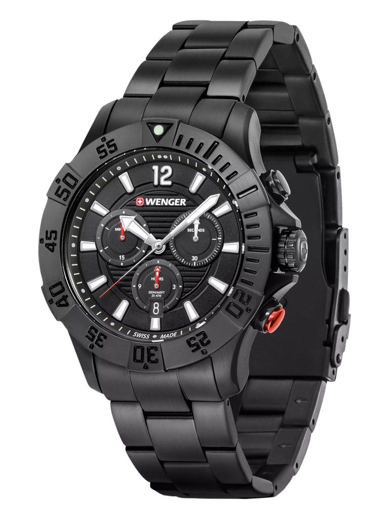 Wenger Swiss Army Men's 01.0643.121 Seaforce Black Dial Watch 43 mm