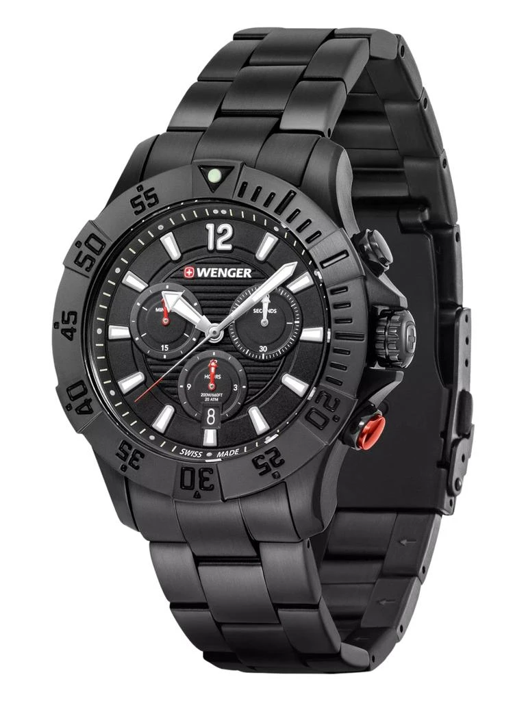 Wenger Swiss Army Men's 01.0643.121 Seaforce Black Dial Watch 43 mm 2