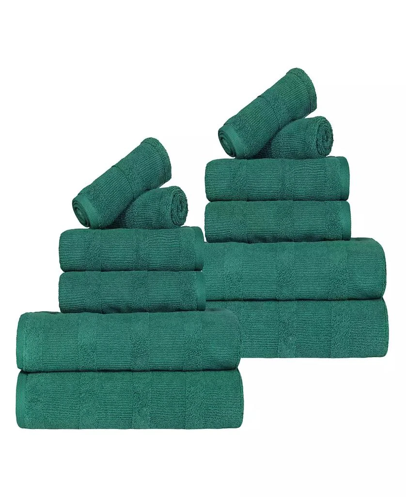 Superior Roma Ribbed Turkish Cotton Quick-Dry Solid Assorted Highly Absorbent Towel 1
