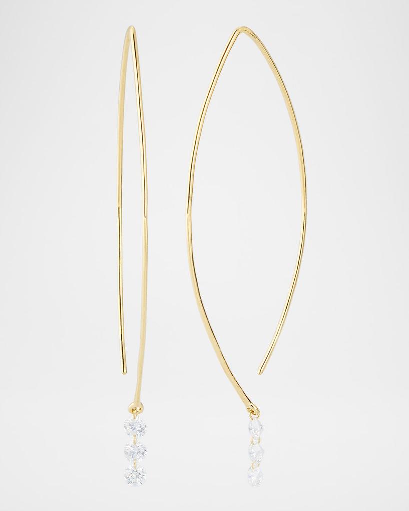 Graziela Gems 18K Yellow Gold Floating Diamond Earrings