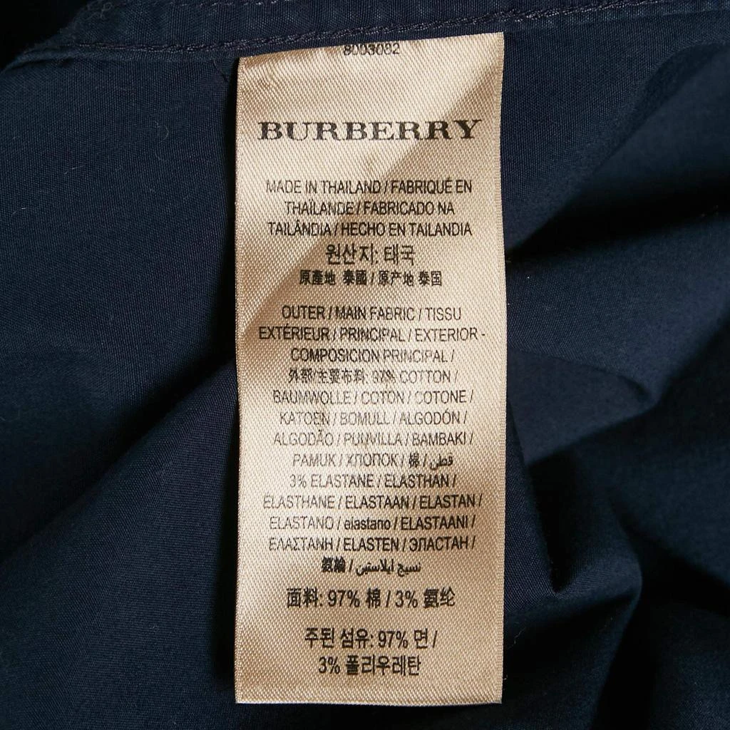 Burberry London Burberry London Navy Blue Cotton Button Front Shirt L 5