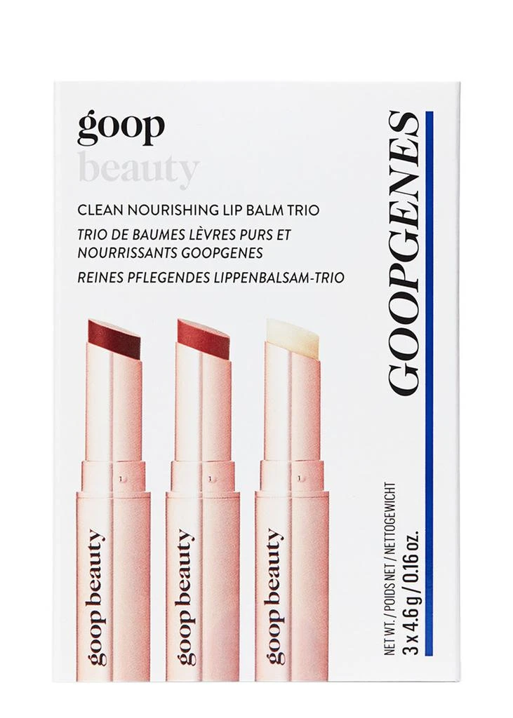 GOOP Clean Nourishing Lip Balm Trio - Clear, Garnet
Rose