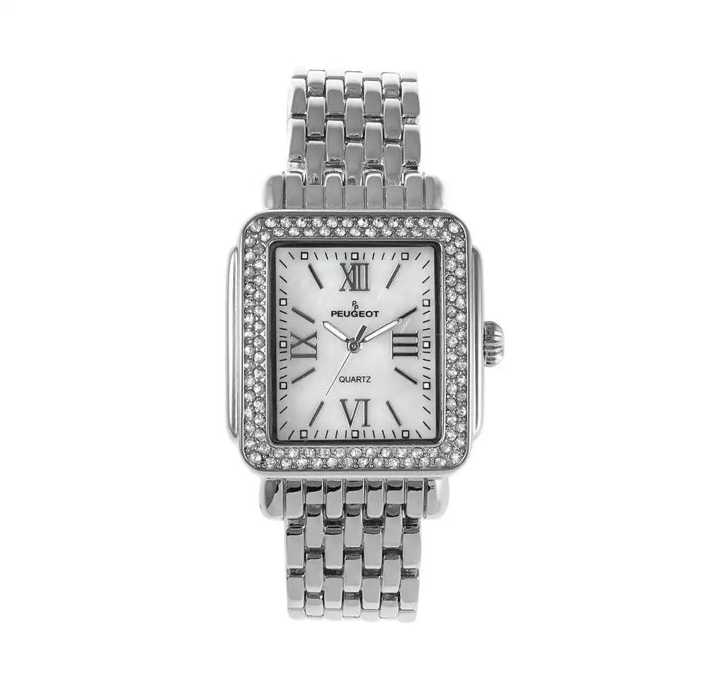 Peugeot Women
s 36X30mm Silver Tank Bracelet Watch Panther Link Bracelet