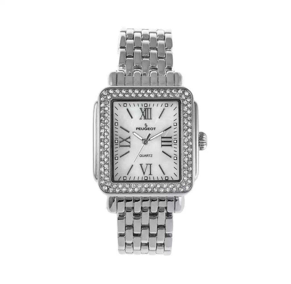 Peugeot Women's 36X30mm Silver Tank Bracelet Watch Panther Link Bracelet 1