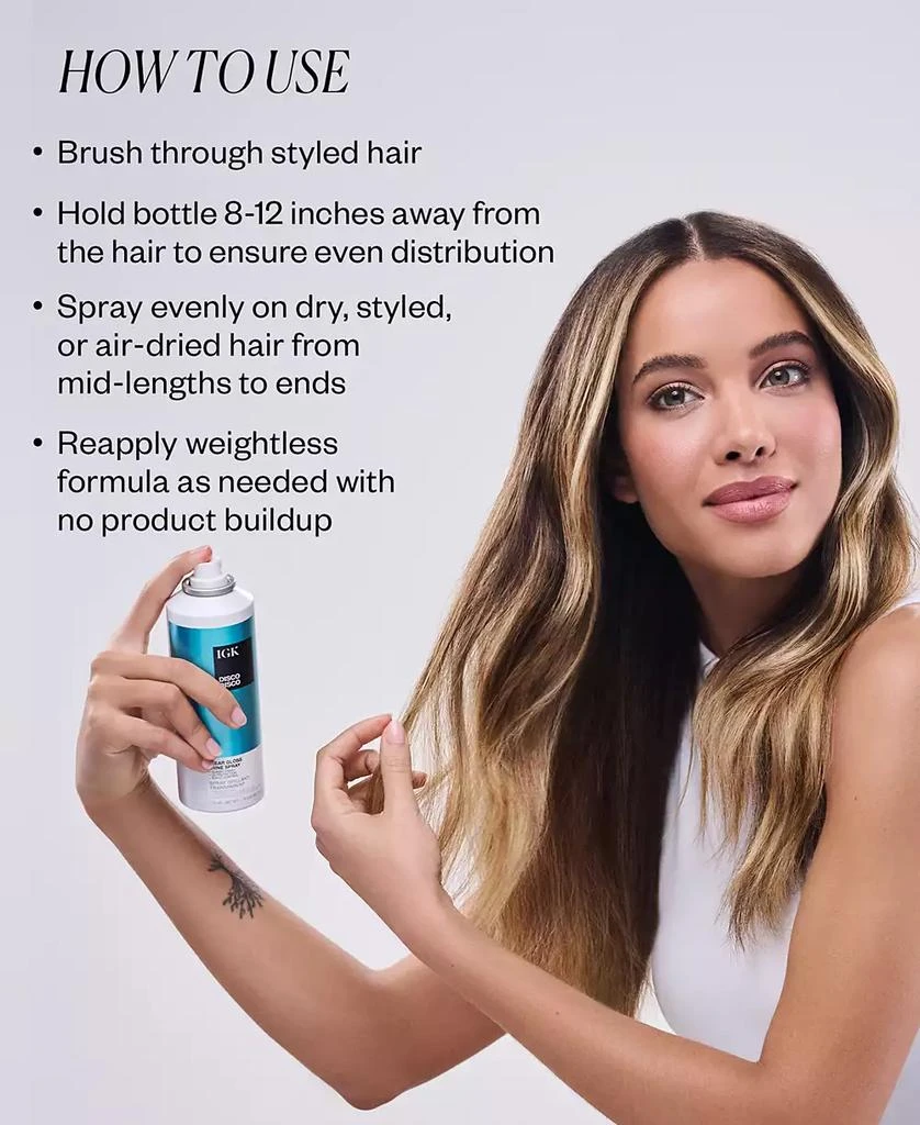 IGK Hair Disco Disco Clear Gloss Shine Spray, 5.3 oz. 4
