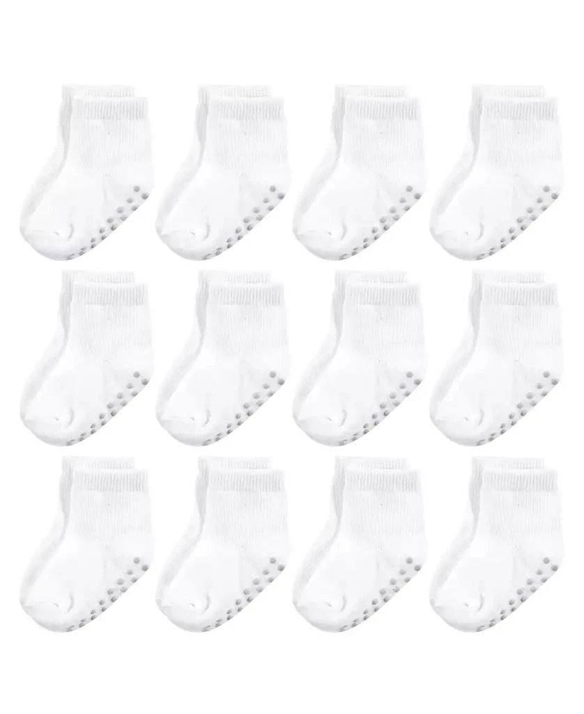 Touched by Nature Natural Cotton Socks with Non-Skid Gripper for Fall Resistance