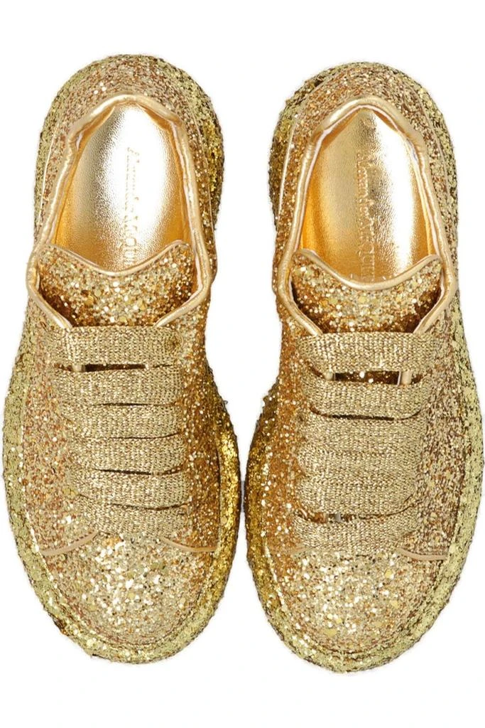 Alexander McQueen Kids Alexander McQueen Kids Glitter Detailed Lace-Up Sneakers 4