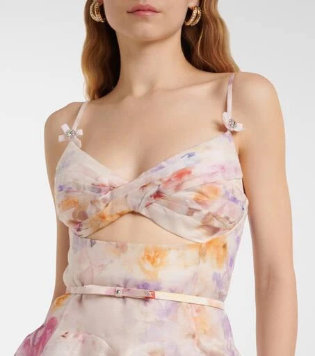 Zimmermann Crush Twist floral linen and silk minidress 4