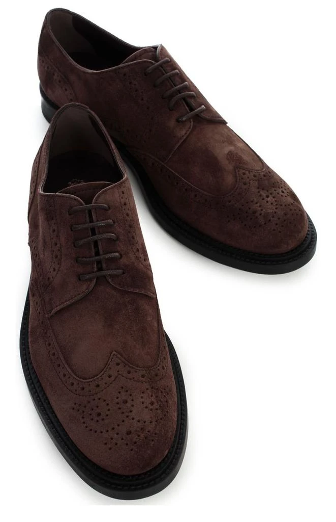 Tod's Tod's Logo Embossed Lace Up Shoes 4