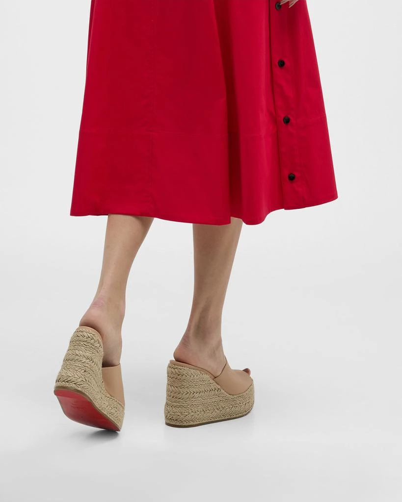 Christian Louboutin Ariella Leather Red Sole Wedge Espadrilles 2