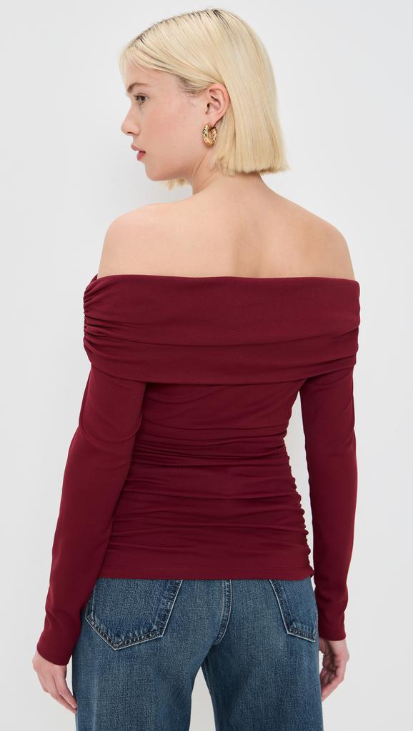 Susana Monaco Off The Shoulder Gathered Top