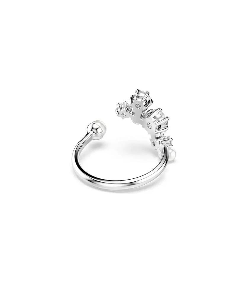 Swarovski Crystal Cultivated Pearl Round Cuts Statement Ring 4