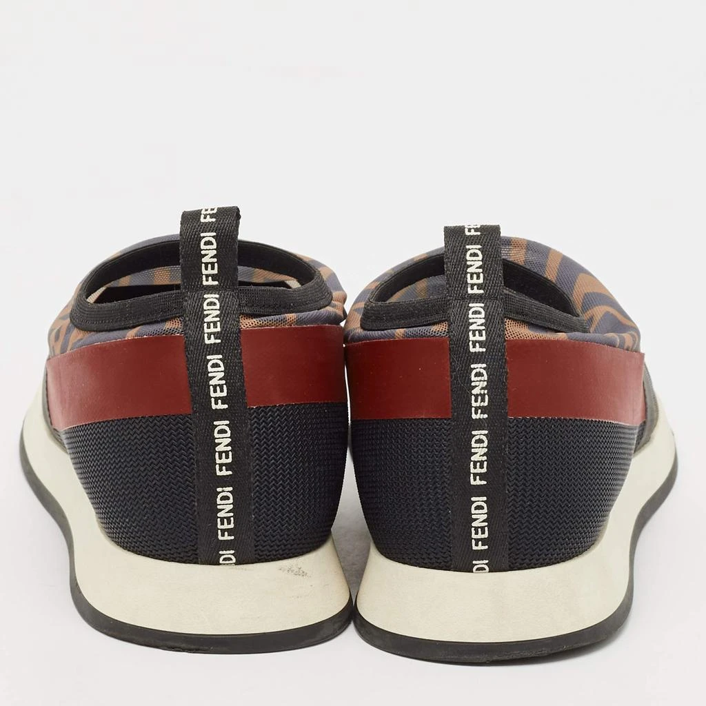 Fendi Fendi Multicolor Zucca Mesh And Leather Colibri Slip On Sneakers Size 39 5