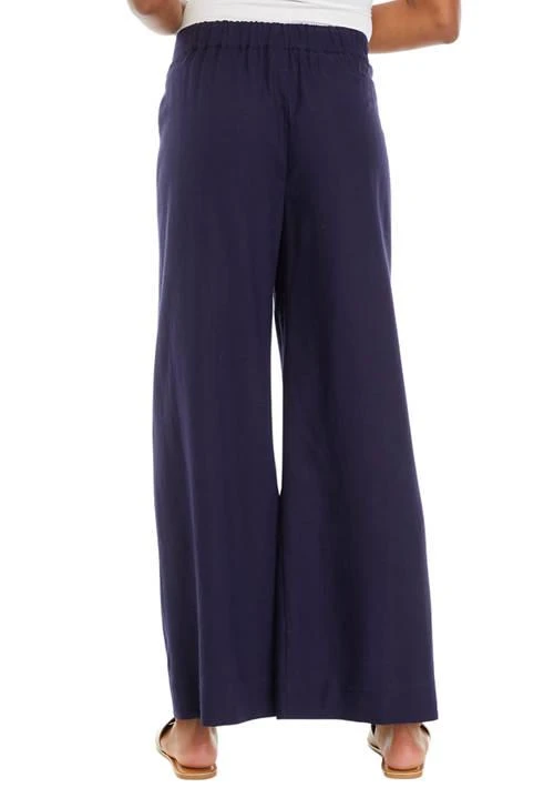philosophy Womens Wide Leg Linen Pants 2