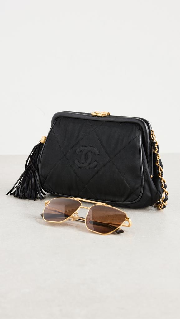 Shopbop Archive Chanel Fringed Chain Shoulder Bag Satin