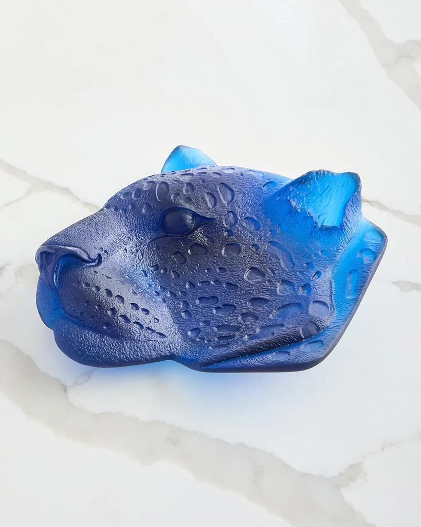 Daum Leopard Leaded Crystal Tray 2