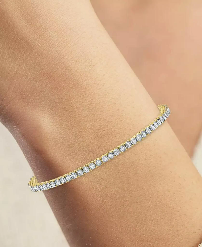 Macy's Diamond Tennis Bracelet (1 ct. t.w.) in Sterling Silver, 14k Gold-Plated Sterling Silver or 14k Rose Gold-Plated Sterling Silver 4
