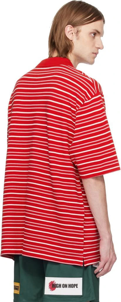Martine Rose Red Oversized Panelled Polo 3
