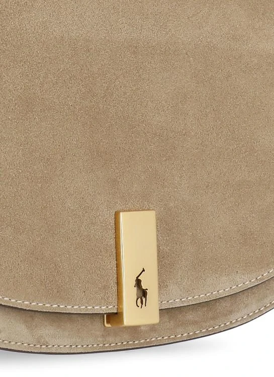 Polo Ralph Lauren Beige Suede Leather Shoulder Bag 4