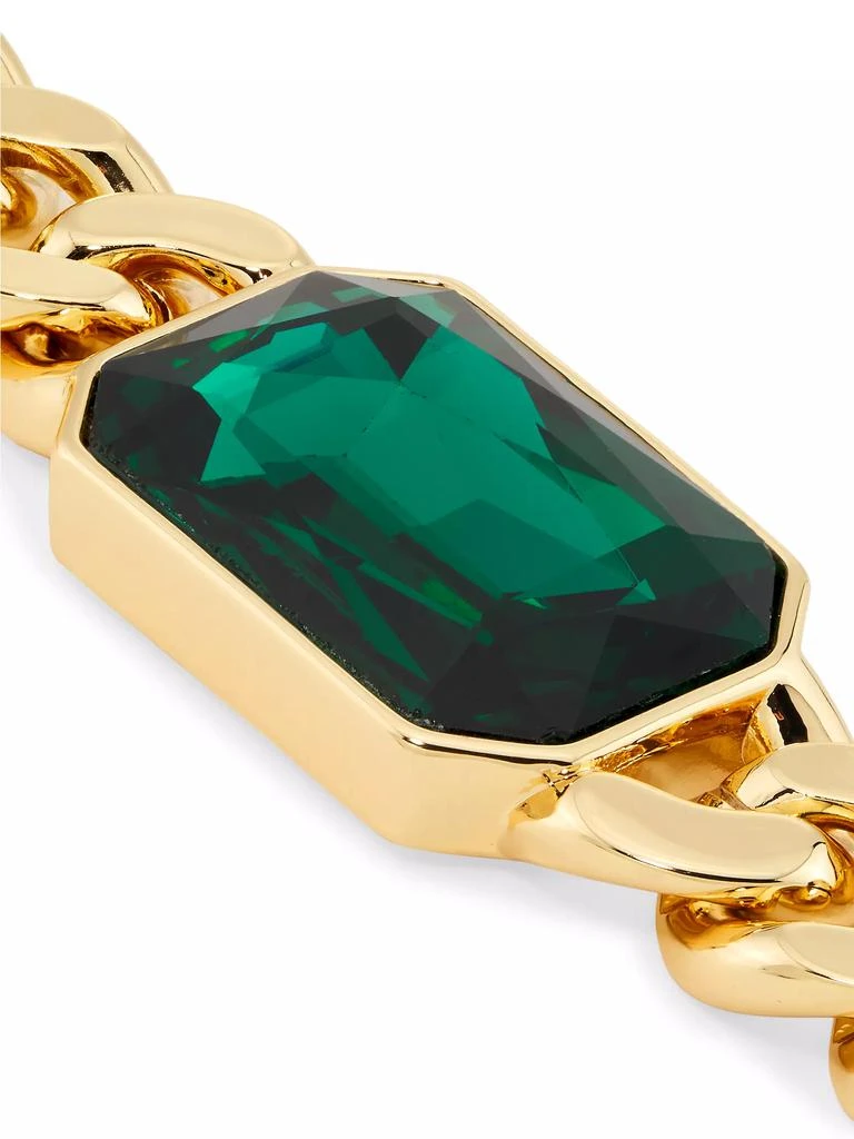 Kenneth Jay Lane 14K Gold-Plated &amp; Faux Emerald Toggle Bracelet 3