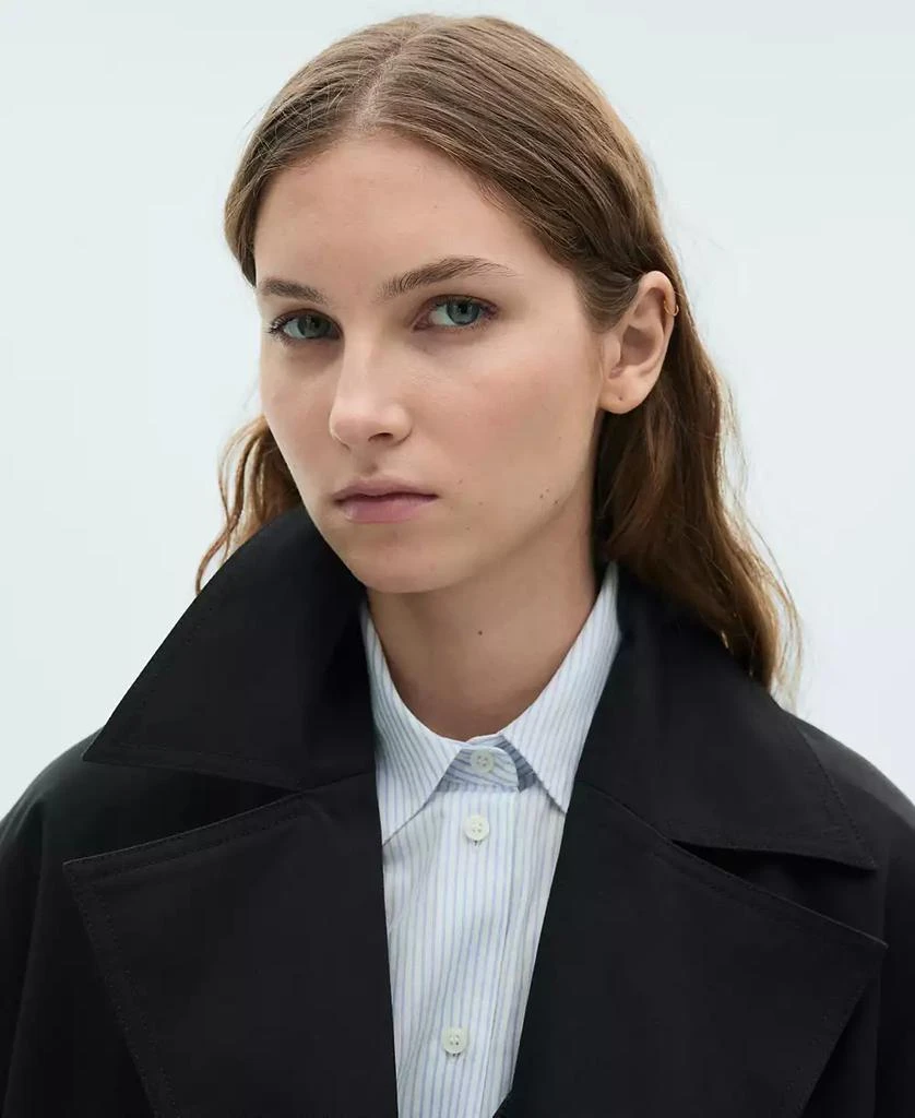 Mango Women's Long Oversized Double-Breasted Trench Coat 4