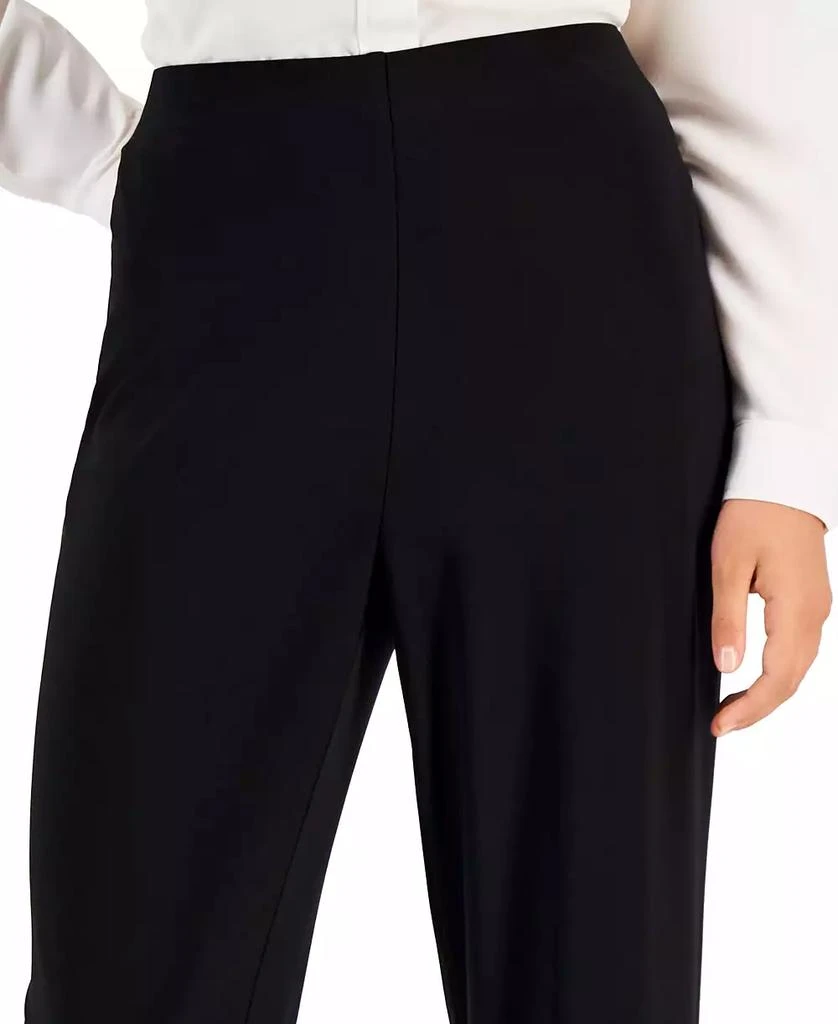 AK Anne Klein Petite Solid Wide-Leg Pull-On Knit Pants, Petite & Petite Short 4