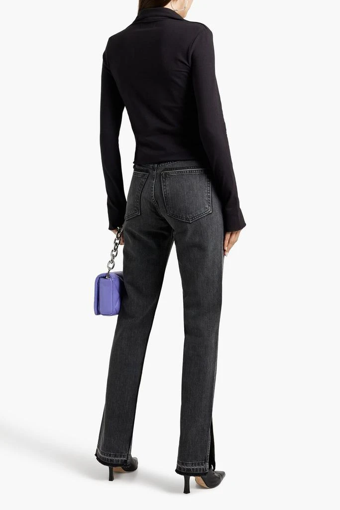 EB DENIM Unraveled Two high-rise straight-leg jeans 3