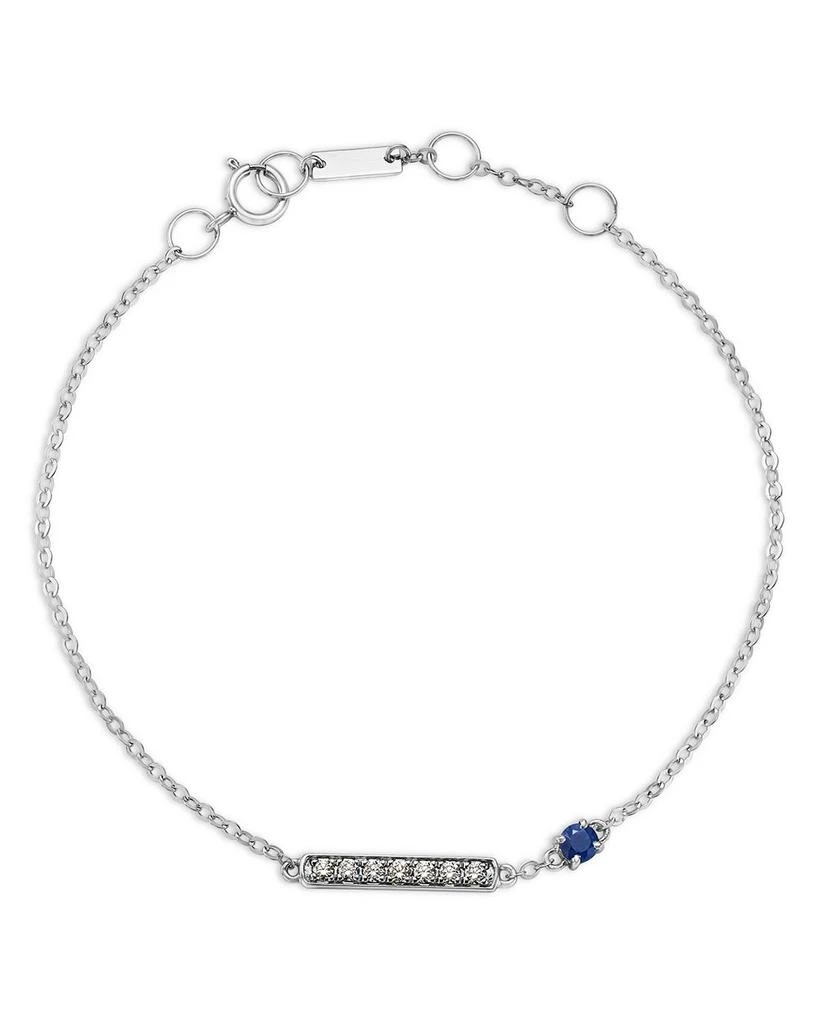 Bloomingdale
s Fine Collection Sapphire 
Diamond Bracelet in 14K White Gold 1