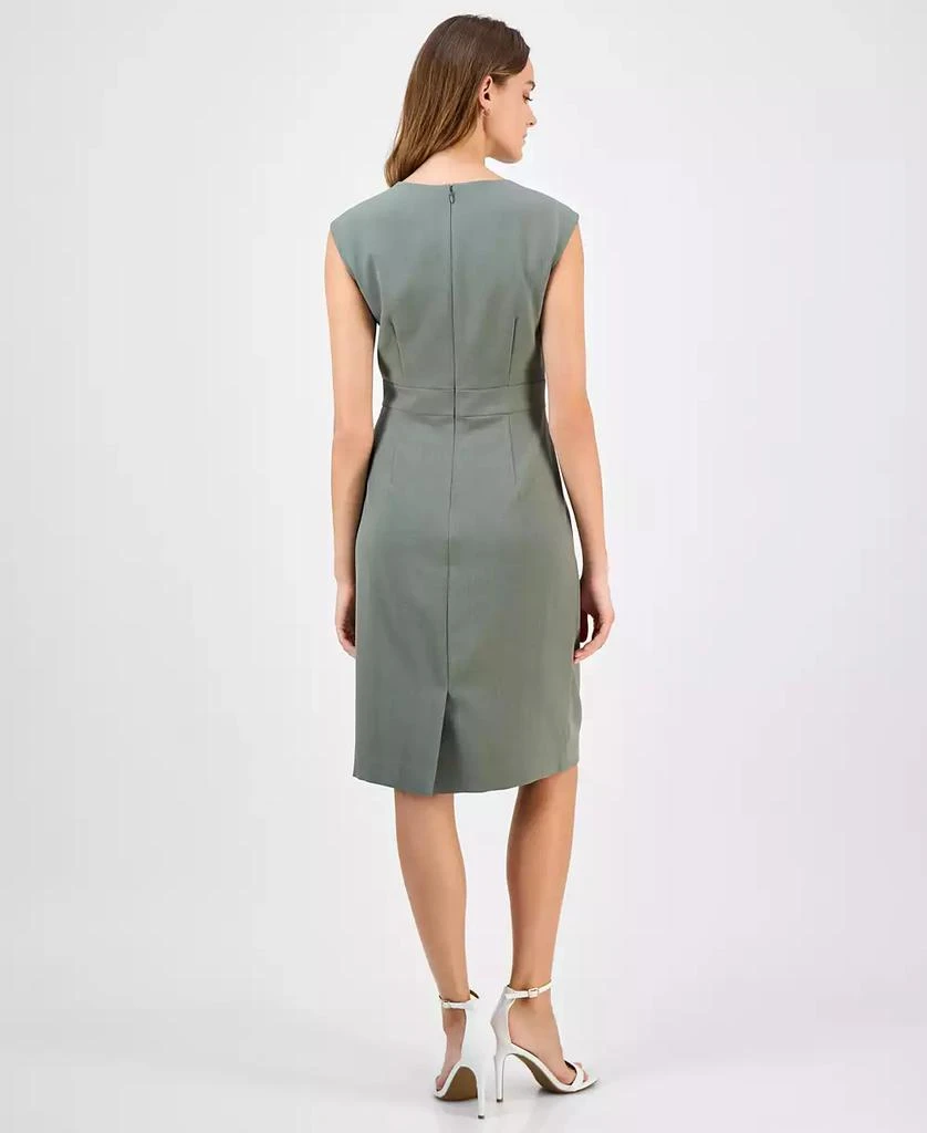 Kasper Women's Crewneck Sleeveless Sheath Dress, Regular & Petite 2
