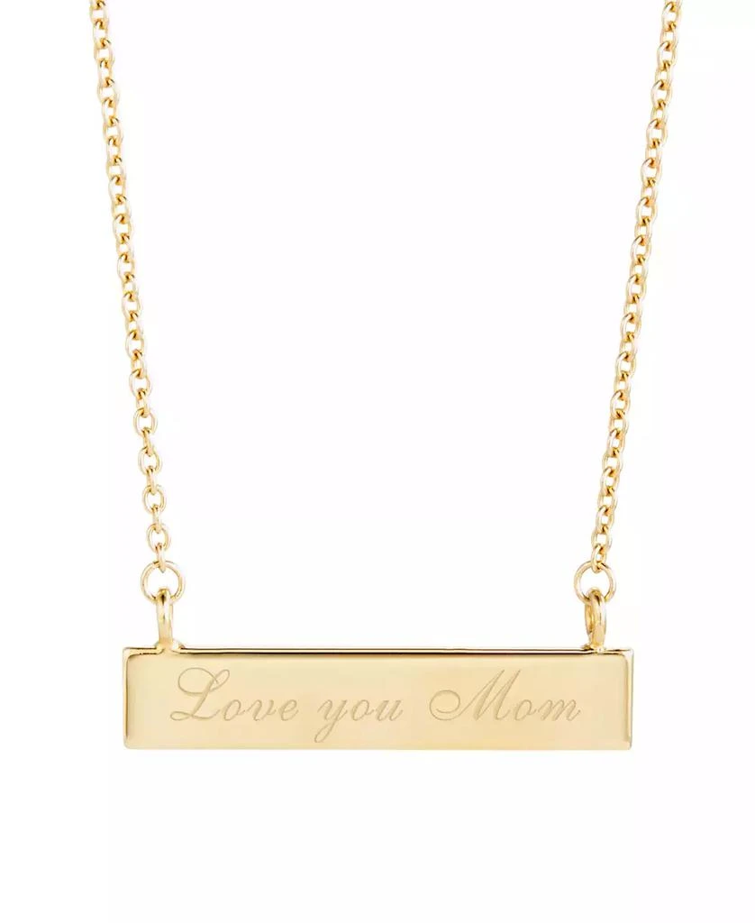brook 
york 14K Gold Plated Love You Mom Bar Necklace