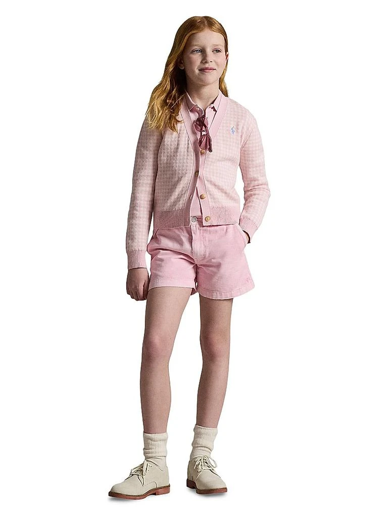 Ralph Lauren Girl's Gingham Knit Cardigan 4
