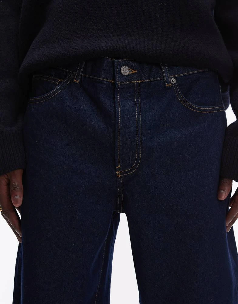Topman Topman straight jeans in raw blue 5