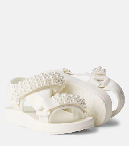 MONNALISA Faux pearl-embellished sandals 5