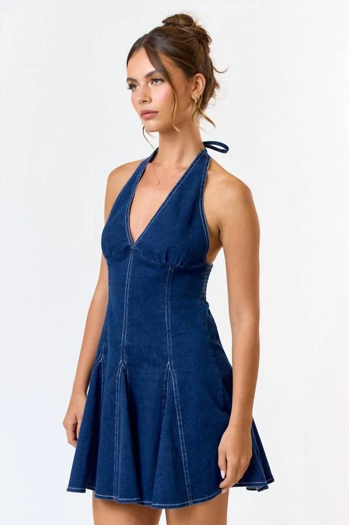 Shop Life's A Picnic Denim Mini Dress In Blue on Sale at BeyondStyle  Get  34% Off Life's A Picnic Denim Mini Dress In Blue with Limited-Time Flash  Deals, Exclusive Discounts, and
