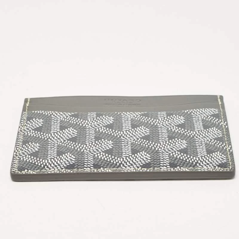 Goyard Goyard Grey Goyardine Coated Canvas and Leather Saint Sulpice Card Holder 6