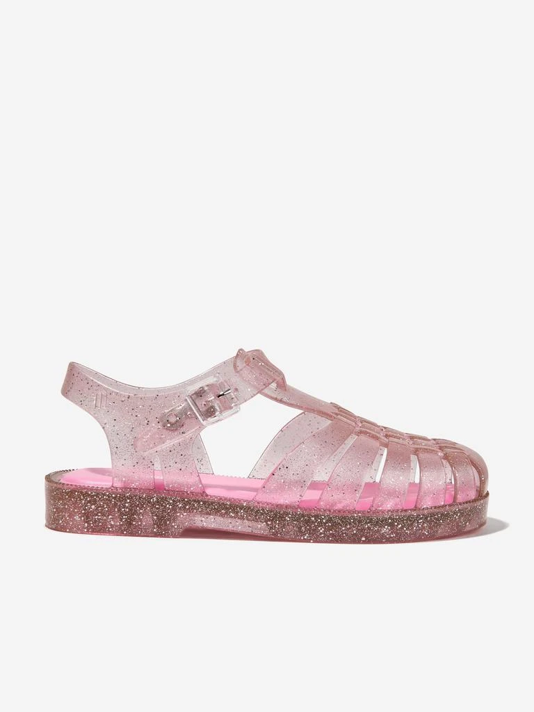 Mini Melissa Mini Melissa Girls Possession Shiny Sandals in Pink 1