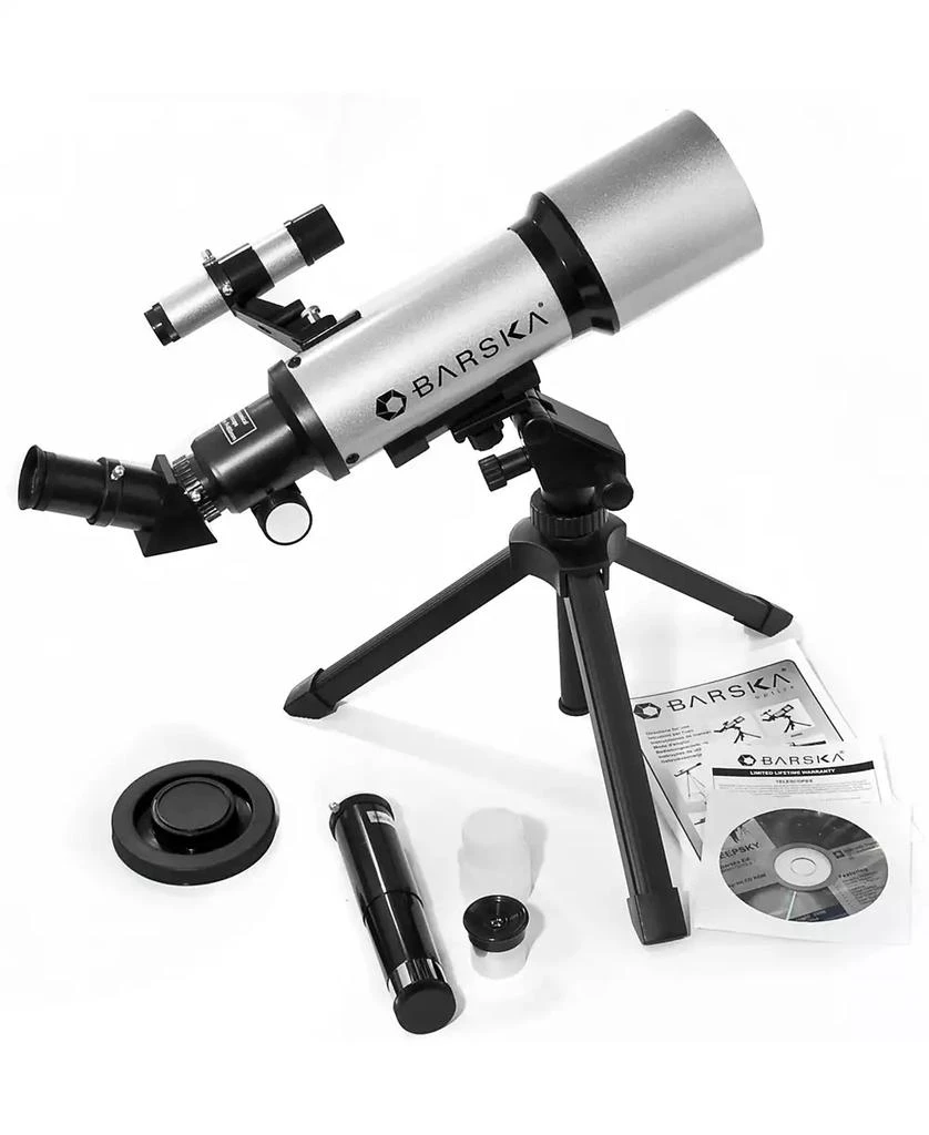 Barska 300 Power, 40070 Starwatcher Compact Refractor Telescope with Table Top Tripod Carrying Case 3