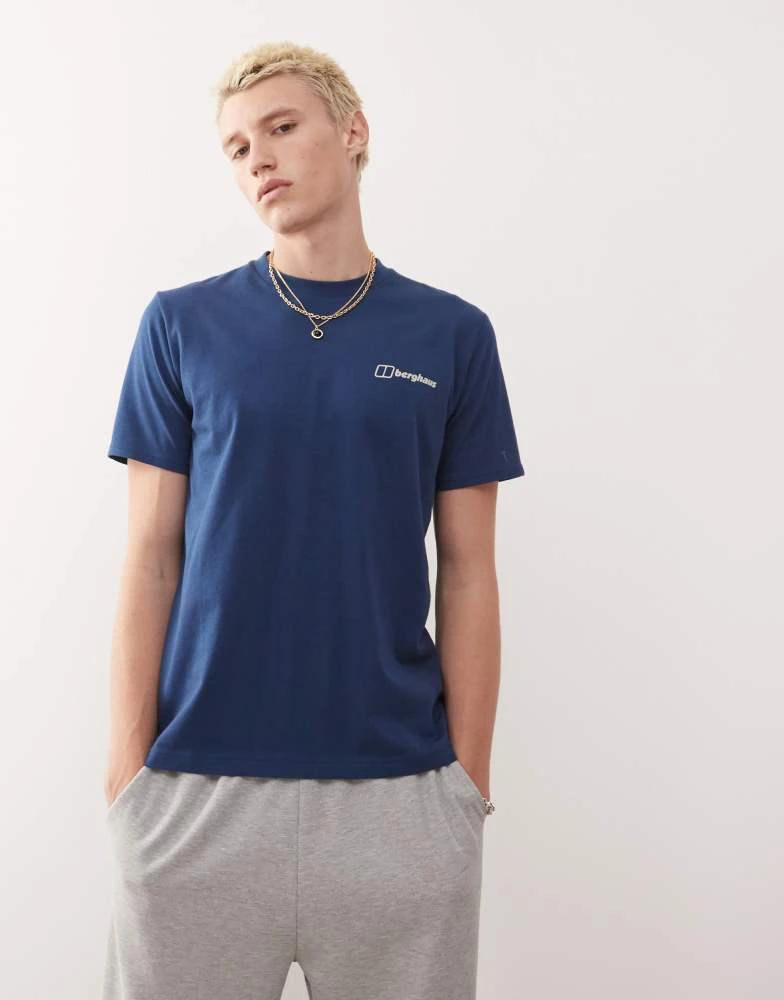 Berghaus Berghaus T-shirt rolling peaks short sleeve t-shirt in hale navy 3