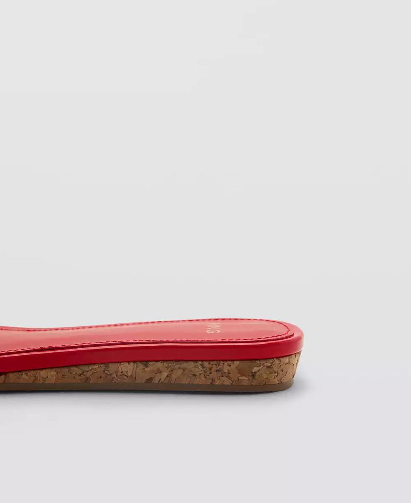 Mango Women's Patent Leather Effect Flat Sandals