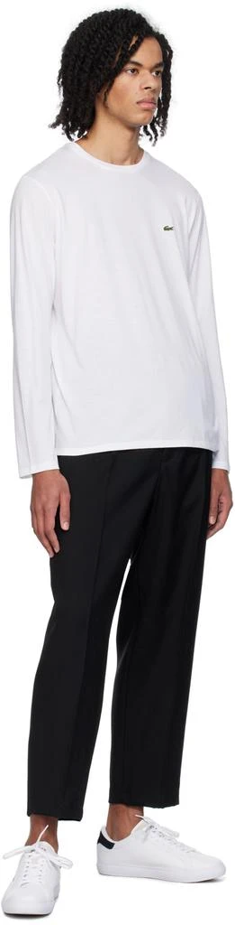 Lacoste White Crewneck Long Sleeve T-Shirt 4